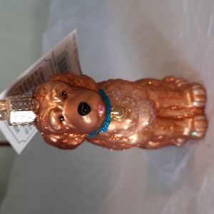 Irish Doodle Dog Pet Dog Old World Christmas Glass Ornament Family Pet Puppy NWT